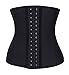 ANGOOL Women's Latex Waist Trainer Shapewear Workout Waist Cincher for Weight Loss Black(9 Steel Bones) Large(Fits 28-30 Inch Waistline)