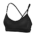 CRZ YOGA Women's Light Support Cross Strappy Back Feminine Yoga Sports Bra Black XL