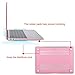 MOSISO Plastic Hard Case & Keyboard Cover Compatible with MacBook Air 13 inch with Touch ID, Pure Pink