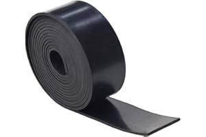 DOBTIM Neoprene Rubber Strips 1/8 (.125)" Thick X 2" Wide X 10'Long, Solid Rubber Rolls Use for Gaskets DIY Material, Supports, Leveling, Sealing, Bumpers, Protection, Abrasion, Flooring, Black