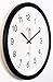 Infinity Instruments 14 inch Atomic Radio Controlled Shatter Resistant Round Non-Ticking Silent Battery Operated Easy to Read Clock for Office, Classroom, School, Black