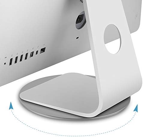 ThingyClub Aluminum Heavy Duty 360° Rotation Swivel Stand for Flat Panel Monitors, TV's and Stereo Speakers, 8.6 Inches Round (Silver) - Image 3
