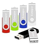 Exmapor 5 Pack USB Flash Drive 32GB Swivel Thumb