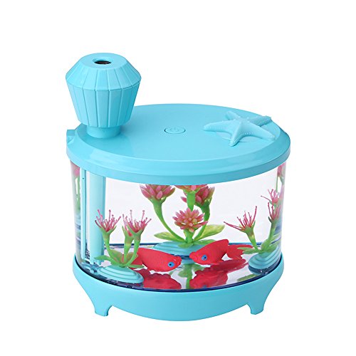 MIYA LTD Home Humidifier Purifier USB Fish Tank Aquarium Lighting Atomizer Changing Seven Colors Humidifier 460ml Water Supply Children's Room Bedroom Drawing Room