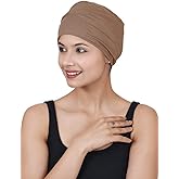 SAKUCHI Chemo Hats Solid Sleep Cap Women's Bamboo Soft Headwear Cancer Cap Chemo Headwear Women