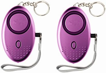 Noubi tech Emergency Personal Alarm, 130dB Personal Alarm Keychain with LED Light, Personal Portable Alarms for Women Kids Girls Elderly Safety - 2 Pack (Purple)