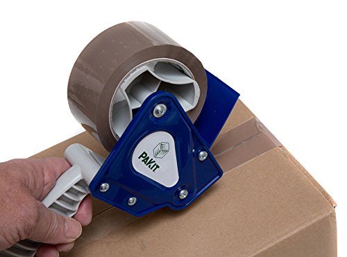 PAKIT Heavy-Duty Shipping Packing Tape with Dispenser, 50micron 48MM X66M, Brown, 6 rolls, Supplies, Moving Tape, Parcel - Thumbnail 3