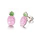 TAMHOO Rose Gold Plated Stainless Steel Mixed Color Cute Pineapple Mouse Heart Shape Love Owl Ladybug Stud Earrings Set