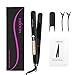 HISOON Professional Hair Straightener,Flat Iron for Hair 2 in 1 Tourmaline Ceramic Travel Straightener Dual Voltage with Adjustable Temperature 180℉ - 450℉ for All Hair Types,Instant Heat Hair Iron,Bl