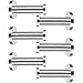 EBOOT 6 Pieces Stainless Steel Wall Mount Robe Coat Hook Towel Wall Hook (3 Inch, Silver)