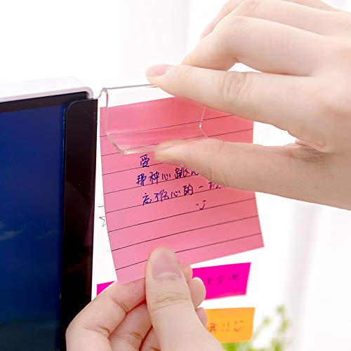 Clear Acrylic Monitor Memo Board - Side Panel Note Holder For Computer Screen