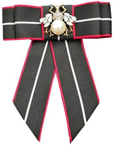 Ribbon Bow Tie Brooch for Women, HAPPYTRY Wedding Party Jewelry Gift