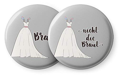 Spielehelden 'Set of 12 JGA Badges for Women Consisting of 1x Bride and 11x Not The Bride