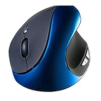 Tpingfe 1600DPI Wireless Vertical Rechargeable Mouse USB 2.0 Gaming Mice for Tablet (Blue)