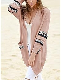 Hibluco - Sudadera de manga larga con bolsillos para mujer