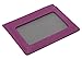 DKER Handmade Genuine Leather Unisex Slim Super Thin Card Holder With ID Card Window - Purple