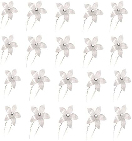 Glitterymall 20 Pack U-shape Wedding Collection Bridal Hair Pin Crystal Hair Clips Hair Piece Accessories