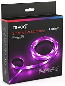 Smart Color Light Strip USB LED LTB010 with Bluetooth, 2 meters (6.5ft) LED Strip, Water Resistant, 16 Million Colors, Proximity Control, Schedule On/Off, Dimmable, Apple Watch Compatable by Revogi