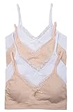 Girls Girls Training Bras with Lace Trim & Pads (2 Pack)