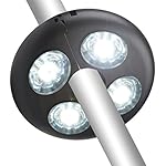 Parateck Remote Control 32 Feet Distance 27 White LED Umbrella Light 2 Level Brightness Dimming Lamp for Patio Tents Camping Outdoor