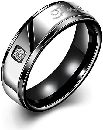 Yiye Women's Fashion Rings Zirconia Diamond Couple Rings