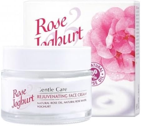 Rose Joghurt Gentle Care Rejuvenating Face Cream with Natural Rose Water, Natural Rose Oil, Yoghurt, Lactobacillus Bulgaricus, Squalane, Macadamia Oil and UV Filter.1.7 oz/50 ml