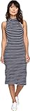 Splendid Women's Striped Rib Dress Navy Dress