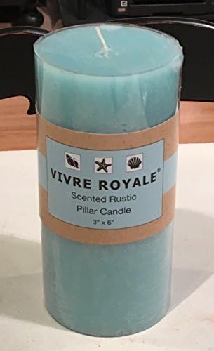 Luna Lumia Rustic Scented Pillar Candle – No-Drip Smokeless Decorative Wax Candles. Gentle Fragrance for a Calm, Relaxing &amp; Romantic Atmosphere. Excellent Gift Idea! Aqua, Ocean Breeze Scent 3x6