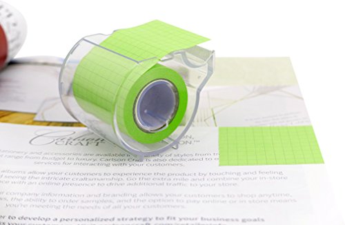 4A Roll Sticky Notes,Full Adhesive,Width x Length 2 x 315 Inches,Neon Green,Grid,1 Roll/Pack,AAAA 4A PSS 9-1 NG Grid