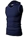 H2H Mens Active Wear Slim Fit Hooded Sleeveless T-shirts with Various Colors
