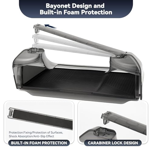 Under Screen Storage for Tesla 2025-2026 Model Y Juniper & 2024-2026 Model 3 Highland, Open and Close Center Console Organizer Tray with Anti-Slip Silicone Pad for New Tesla Model 3 Model Y Accessorie