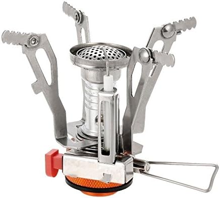 Tinpa Ultralight Portable Camping Stove Outdoor Collapsible Windproof Backpacking Camping Stoves with Piezo Ignition for Cookout, Picnic, Camping, Hiking