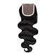 ZILING Brazilian Virgin Hair Body Wave with Lace Closure 3 Bundles with Closure(12 14 16 w 12 Free Part )