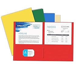 Two Pocket Folder, HERKKA 125 Pack 2 Pocket Folders