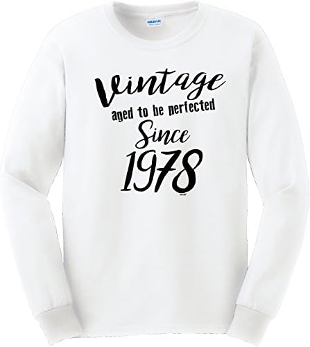 MN-LS 40th Birthday Gifts Vintage Aged To Be Perfected Since 1978 -MN-LS-1978-0104-S-White