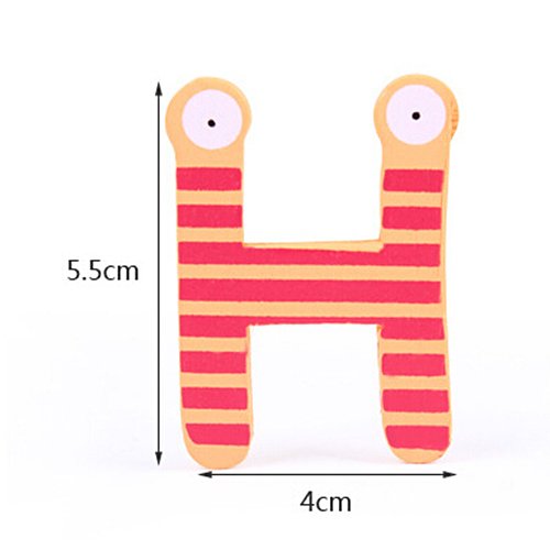 Pannow Fridge Wooden Magnet Baby /Child Toy A-Z Educational English Letters Alphabet 26 Pcs - Thumbnail 6