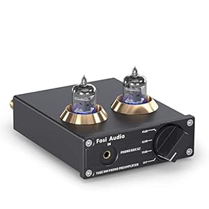 Fosi Audio BOX X2 Phono Voorversterker voor Platenspeler, MM Phonograph Voorversterker met Versterkingsmechanisme, Mini…