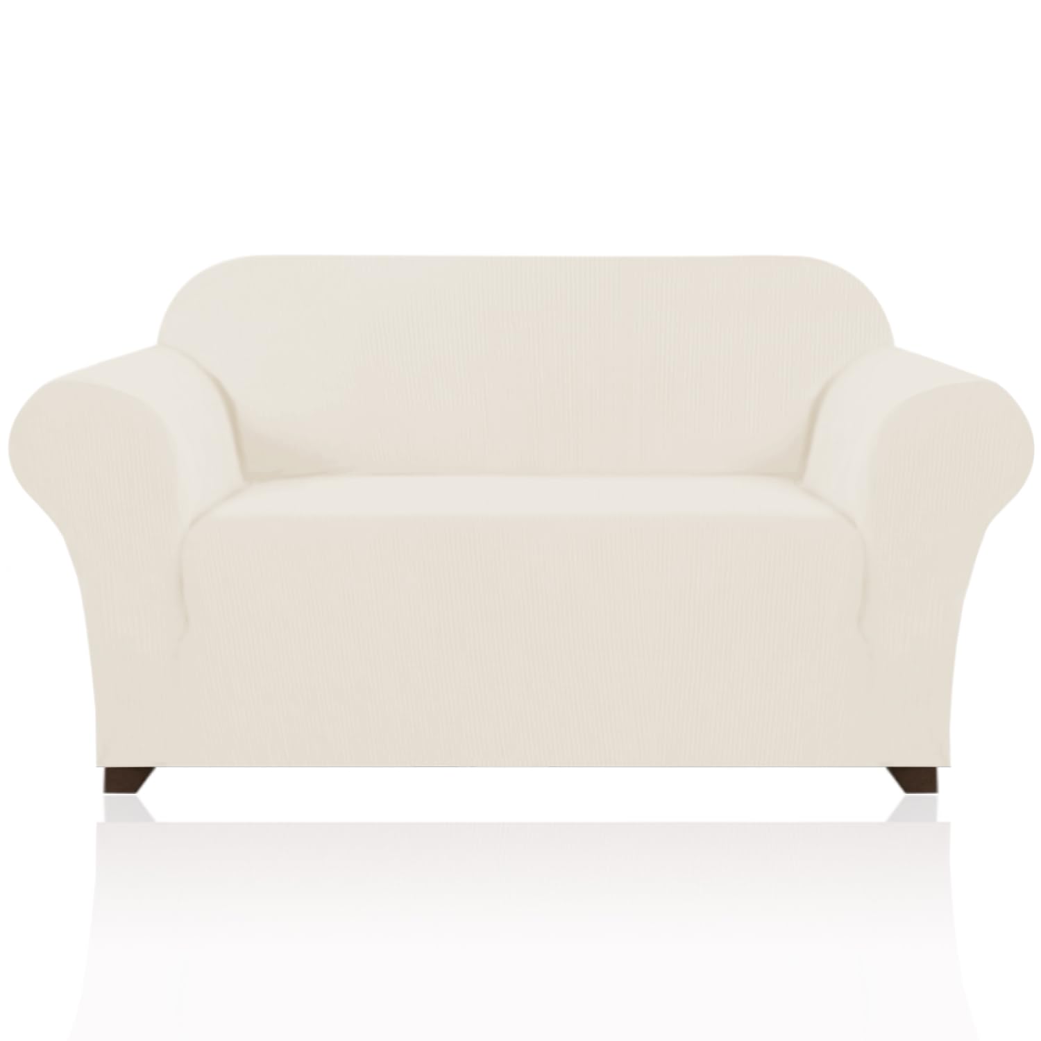 Photo 1 of PrinceDeco Stretch Sofa Slipcover 1 Piece Sofa Cover for 2 Cushion Couch Furniture Protector/Cover Couch with Elastic Bottom Soft and Durable Sofa Cover Pet Protector (Loveseat,Porcelain)