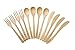 Akcook 12-Pieces Natural Wooden Flatware Set, Service for 4