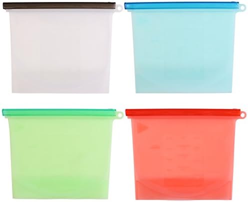 Silica gel Food Re-Zip Silica Gel Seal for Fruits Vegetables Meat Preservation Versatile Kitchen Cooking Utensil freshness protection package 4PCS