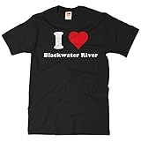 ShirtScope I Love Blackwater River T shirt I Heart Blackwater River Medium Black