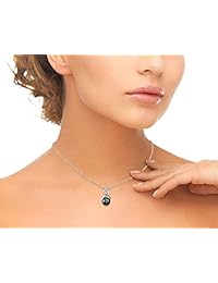 Collar con colgante de perlas cultivadas de Tahití en el Mar del Sur para mujer