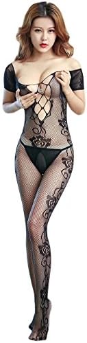 Kmety Women Sexy Lingerie Sleepwear Nightwear Fishnet Bodysuit Bodystocking