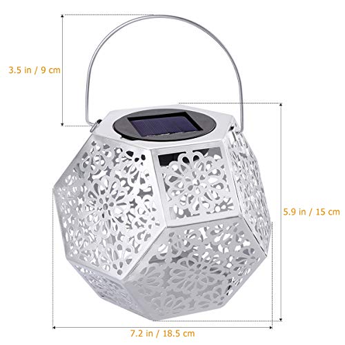 LEDMOMO Retro Solar Laterne Diomand Geformt Hängende Landschaft Licht Wasserdichte LED Garten Beleuchtung für Hausgarten Dekoration – Bild 5