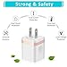 STELECH USB Wall Charger, 2-Pack 2.1A/5V Dual Port USB Plug Power Adapter Charger Block Cube Compatible with Phone Xs Max/Xs/XR/X/8/7/6 Plus/SE/5S/4S, Samsung, LG, Moto, Kindle, Android Phone -White