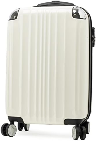 EDDAS EP-305 20 Inch PC&amp;ABS Metallic Color Series Hard Type Carry On Luggage (White)