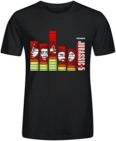 Jurassic 5 Feedback Vintage T Shirts For Men Crew Neck Black