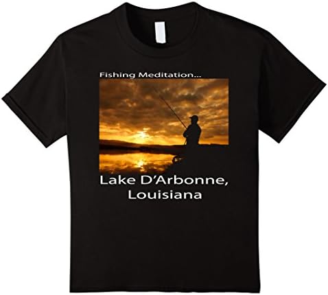 unisex-child Lake D'Arbonne Louisiana Fishing Meditation 6 Black
