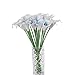 Houda Calla Lily Bridal Wedding Artificial Fake Flowers Party Decor Bouquet PU Real Touch Flower (White Blue 20 Pcs)