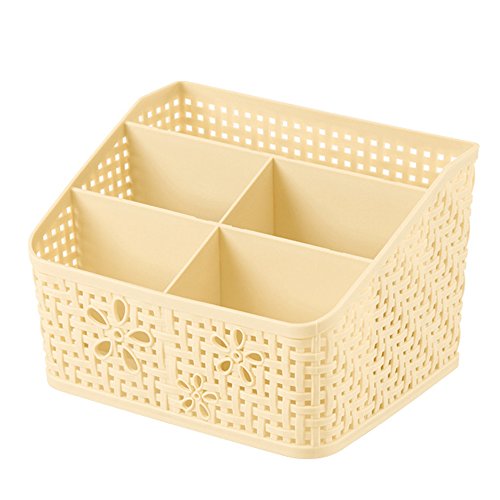 Kaimao 5 Grid Sub-grid Plastic Storage Box Desktop Classification
Organizer Holder Storage Case Basket Container for Remote Controller
Cosmetic Holder - Yellow